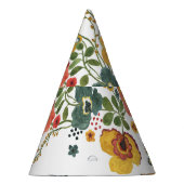 Gestileerde bloemen: Waterverf naadloos ontwerp. Feesthoedjes (Rechts)