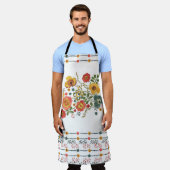 Gestileerde bloemen: Waterverf naadloos ontwerp. Schort (Gedragen)