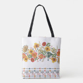 Gestileerde bloemen: Waterverf naadloos ontwerp. Tote Bag (Achterkant)