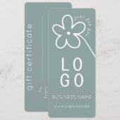 GESTILEERDE BLOEMWIJZE EIGEN LOGO CADEAUBON (Voorkant / Achterkant)