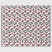 Gestileerde Bloesems — Premium Moderne Vector Bloe Cadeaupapier (Vlak)
