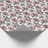 Gestileerde Bloesems — Premium Moderne Vector Bloe Cadeaupapier (Hoek)
