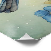 Gestileerde Bluebird en Blossoms Art Perfect Poster (Hoek)
