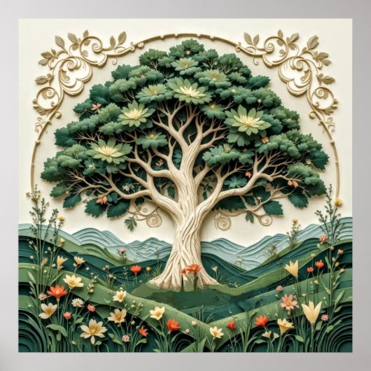 Gestileerde boom #1 poster (Voorkant)