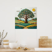 Gestileerde boom #2 poster (Keuken)