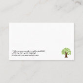 Gestileerde boom en bladeren | tuinarchitect visitekaartje (Achterkant)