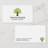 Gestileerde boom en bladeren | tuinarchitect visitekaartje (Voorkant / Achterkant)
