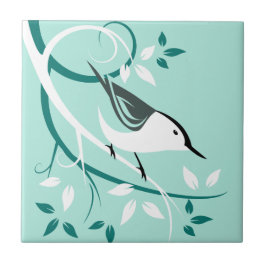 Gestileerde Boomklever In Boom Tegeltje