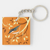 Gestileerde Boomklever Kunst Sleutelhanger (Achterkant)
