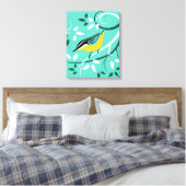 Gestileerde Boomklever Op Boomtak Canvas Afdruk (Insitu (Slaapkamer))