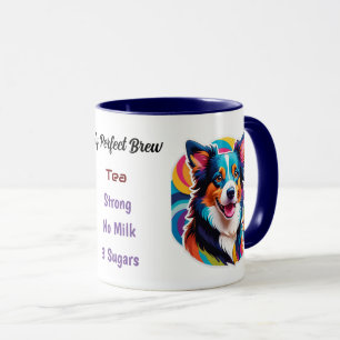 Gestileerde Border Collie - My Perfect Brew Mok