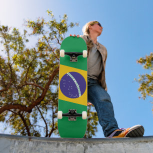Gestileerde Braziliaanse vlag Persoonlijk Skateboard