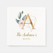 Gestileerde brief Een bloemenbruiloft servetten (Voorkant)