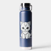 Gestileerde Cat Kitten Line Art Design-52315 Waterfles (Achterkant)