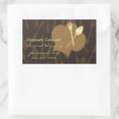 Gestileerde Chef's Pet & Golden Fork & Lepel Stick Rechthoekige Sticker (Tas)