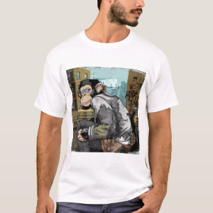 Gestileerde chimpansee t-shirt