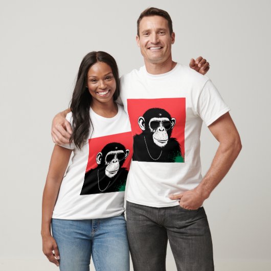 Gestileerde chimpansee t-shirt (Unisex)