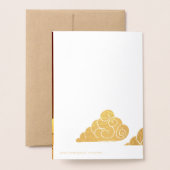 Gestileerde Chinese Palanquin Ox Jaar 2021 Luxe GC Folie Kaarten (Met envelop)