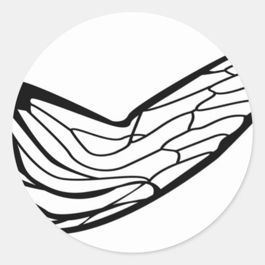 Gestileerde Cicada Wing Design Ronde Sticker (Voorkant)