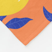 Gestileerde citroenen  tropisch patroon fleece deken (Hoek)