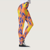 Gestileerde citroenen tropisch patroon leggings (Rechts)