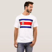 Gestileerde Costa Rica-vlag T-shirt (Voorkant volledig)