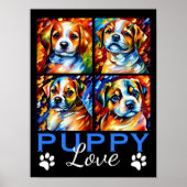 Gestileerde cute puppy poster (Voorkant)