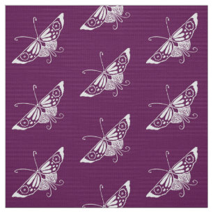 Gestileerde Deco Butterfly, Aubergine Paarse Stof