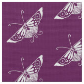 Gestileerde Deco Butterfly, Aubergine Paarse Stof (Close Up)
