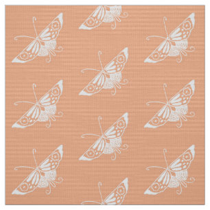 Gestileerde Deco Butterfly, Pastel Peach Stof