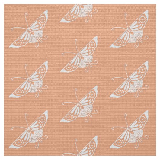 Gestileerde Deco Butterfly, Pastel Peach Stof (Swatch)