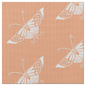 Gestileerde Deco Butterfly, Pastel Peach Stof (Close Up)