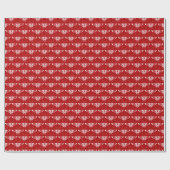 Gestileerde Deco vlinder - donkerrood en wit Cadeaupapier (Vlak)