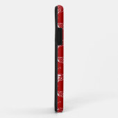 Gestileerde Deco vlinder - donkerrood en wit Case-Mate iPhone Case (Achterkant/rechts)