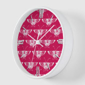 Gestileerde Deco vlinder - fuchsia roze (Hoek)