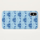 Gestileerde Deco vlinder - kobalt en lichtblauw Case-Mate iPhone Case (Achterkant (horizontaal))