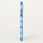 Gestileerde Deco vlinder - kobalt en lichtblauw Case-Mate iPhone Case (Achterkant / rechts)