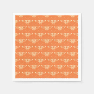Gestileerde Deco vlinder - koraal oranje Servetten