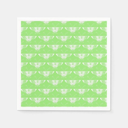 Gestileerde Deco vlinder - limoengroen Servetten (Voorkant)