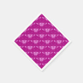 Gestileerde Deco vlinder - magenta en roze Servetten (Hoek)