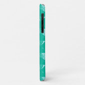 Gestileerde Deco vlinder - turquoise en aqua Case-Mate iPhone Case (Achterkant/links)
