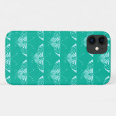 Gestileerde Deco vlinder - turquoise en aqua Case-Mate iPhone Case (Achterkant (horizontaal))