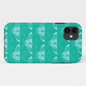 Gestileerde Deco vlinder - turquoise en aqua Case-Mate iPhone Case (Achterkant (horizontaal))
