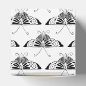 Gestileerde Deco vlinder - wit en zwart Bedankdoosjes (Bovenkant)