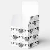 Gestileerde Deco vlinder - wit en zwart Bedankdoosjes (Geopend)