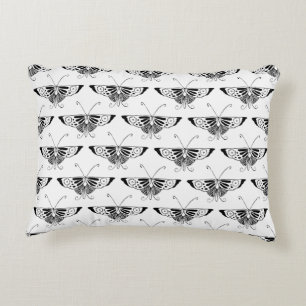 Gestileerde Deco vlinder - zwart en wit Decoratief Kussen