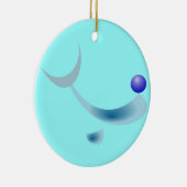 gestileerde dolfijn Kerstversiering Keramisch Ornament (Rechts)
