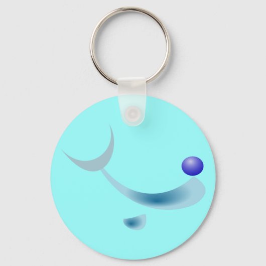 gestileerde dolfijnsleutelhanger sleutelhanger (Voorkant)