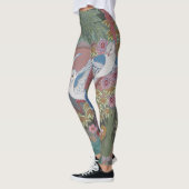 Gestileerde duiven in bloeiende tuin leggings (Links)