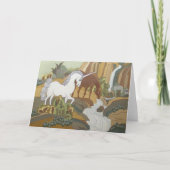 Gestileerde eenhoorn en paard kaart (Voorkant)